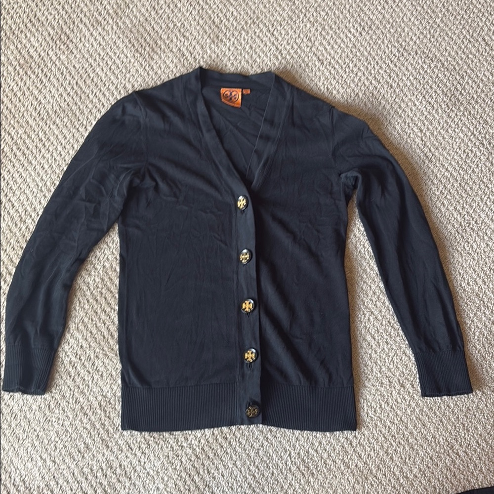 Women’s Tory Burch Long Black Cardigan Sweater